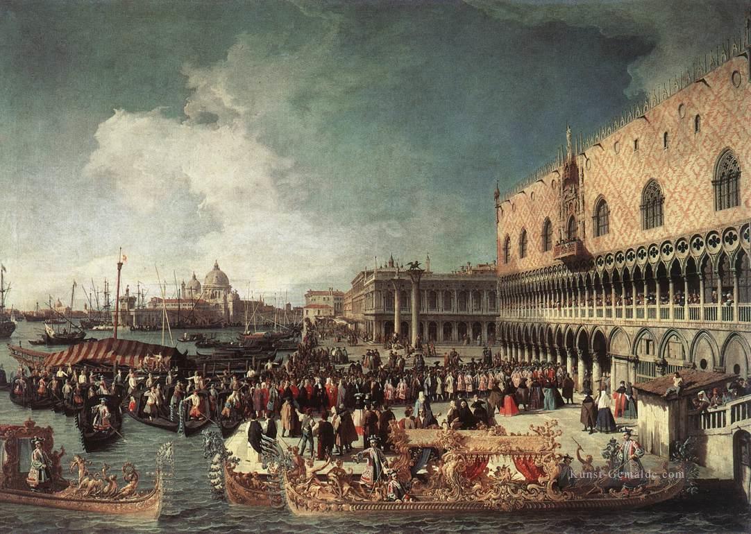 Empfang des Botschafters im Dogenpalast Canaletto Ölgemälde